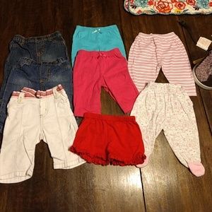 0-3 size pants/short lot